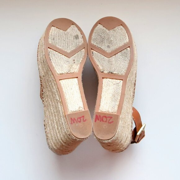 Marc Fisher Adalyn Brown Suede & Leather Platform Espadrille Ankle Strap Sandals - Picture 6 of 16